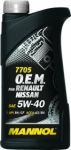         Масло Mannol  7705 O.E.M. for Renault Nissan 5w-40 синт. 1л